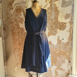 Elegant Blue Denim Dress